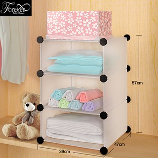 Kệ nhựa đa năng chia ngăn lắp ghép 3 ô 39*57*47cm - Nội Thất Nghệ Thuật Forever