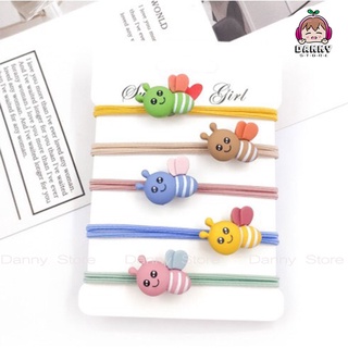 Dây buộc tóc Con Ong nhiều màu, Cột tóc sợi họa tiết dễ thương
