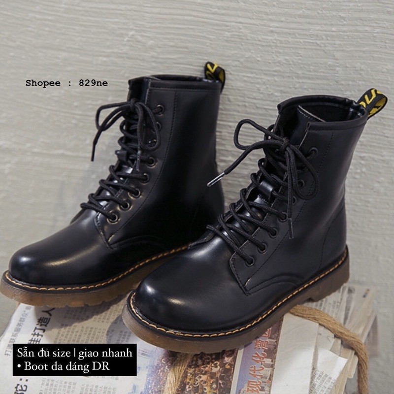 Sẵn / boot da DR martens👍🏻 giày dr Jennie blackpink cao cổ | bốt da nữ 🚒 boot đế kếp (Giao luôn!