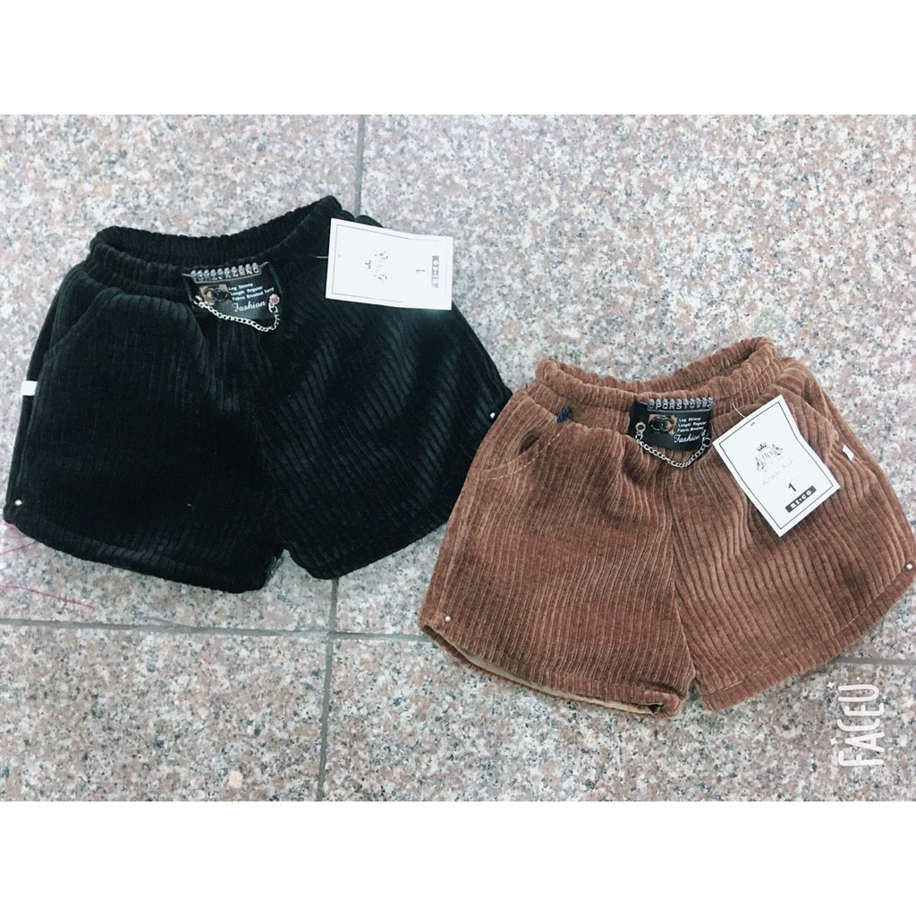 Quần nhung 2 lớp dày ấm cho bé gái 10-25kg