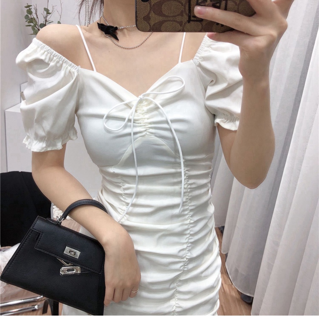 Đầm Nữ Dáng Chữ A Hở Vai Thời Trang Quyến Rũ