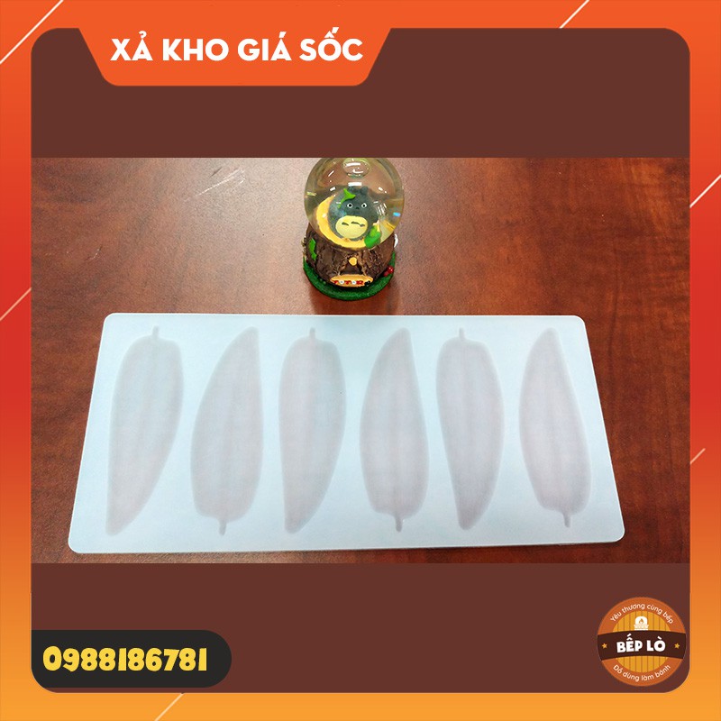 Khuôn silicon tạo hình socola trang trí bánh kem - 6 lá dài