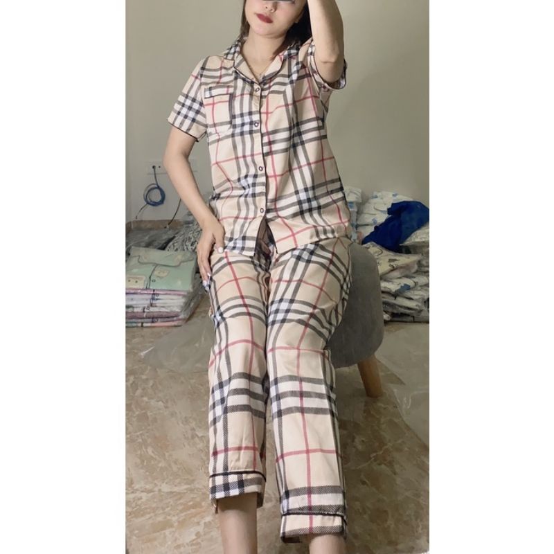 Bộ pijama lụa kate thái bộ mặc nhà mềm mại dễ thương GIAO NGẪU NHIÊN