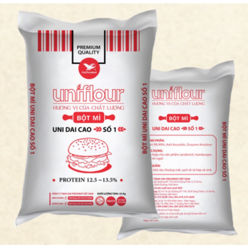 BỘT MÌ UNI DAI CAO SỐ 1 bao 25kg