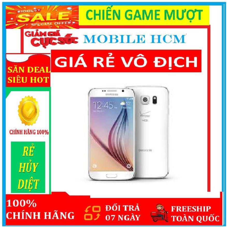 Điện thoại Samsung galaxy S6 . RAM:3 GB Bộ nhớ trong:32 GB / Mới - Fullbox - Chơi Game mượt !!!