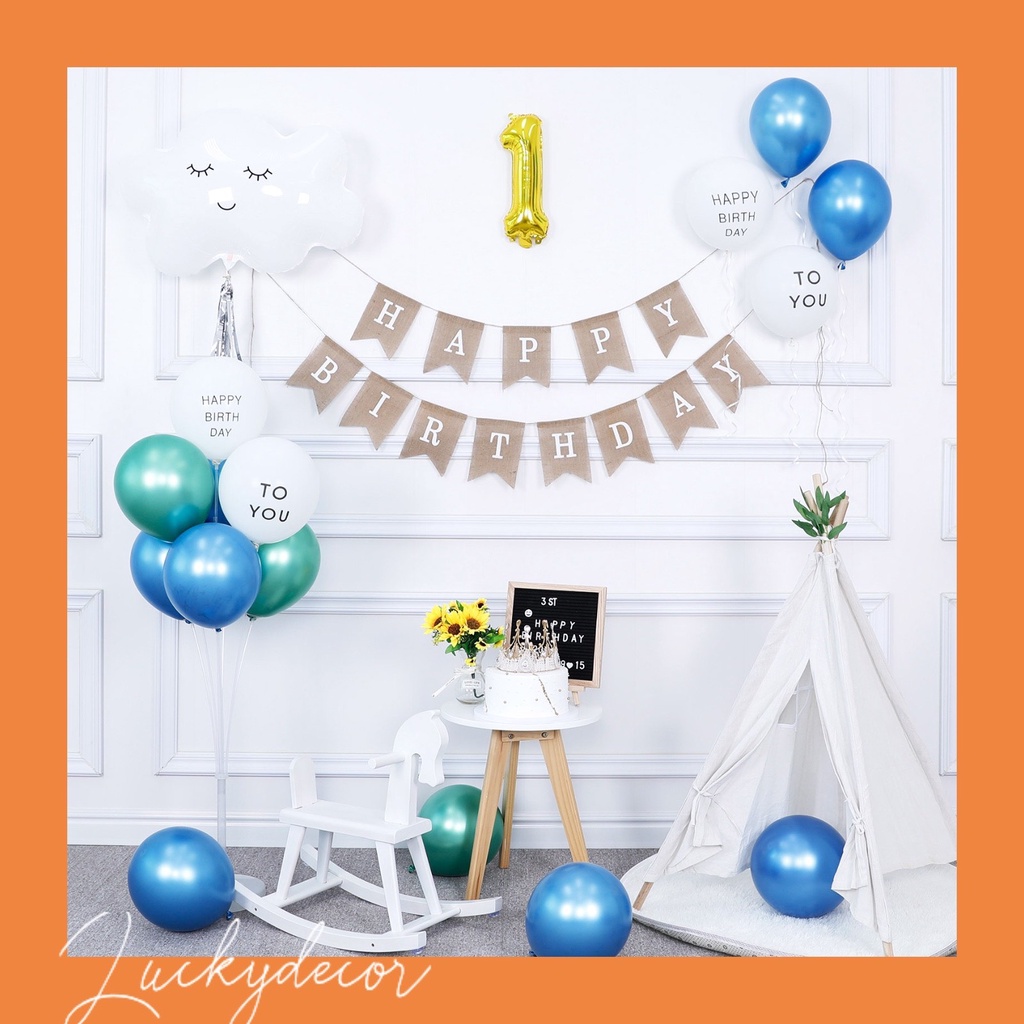 Set sinh nhật, set trang trí sinh nhật Happy Birthday, bóng bay trang trí sinh nhật HN22