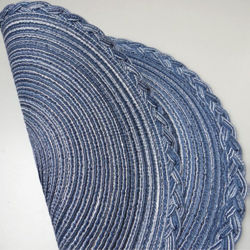 Thảm Tròn Lót Bàn Ăn Màu Trơn Chống Trượt