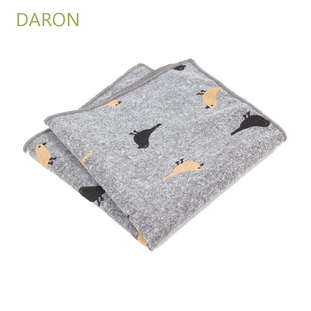 Khăn tay vuông bằng cotton thêu họa tiết chim phong cách phương Tây thời trang cho nam