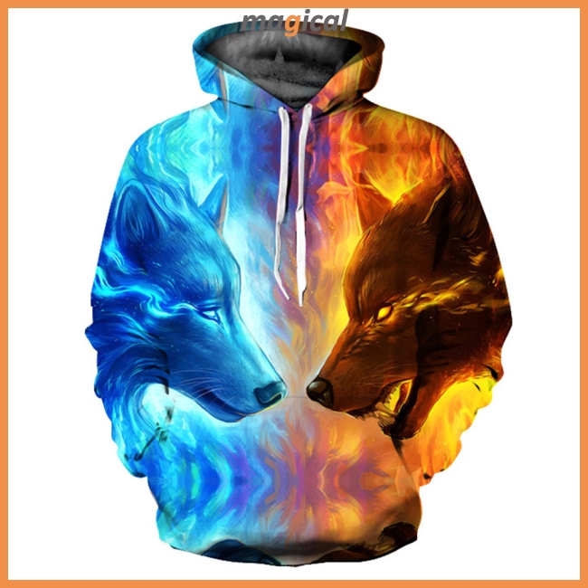 Áo hoodie họa tiết sói 3D cá tính cho nam nữ | BigBuy360 - bigbuy360.vn