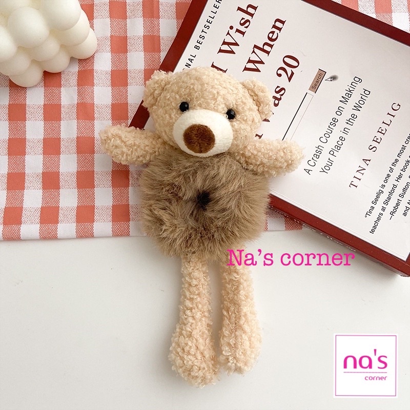 Cột tóc buộc tóc gấu bông siêu êm mịn tai thỏ