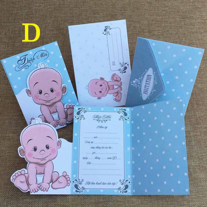 | 𝐂𝐎𝐌𝐁𝐎 | 10 Thiệp Sinh Nhật Cho Bé - Hình Bé Con Dễ Thương