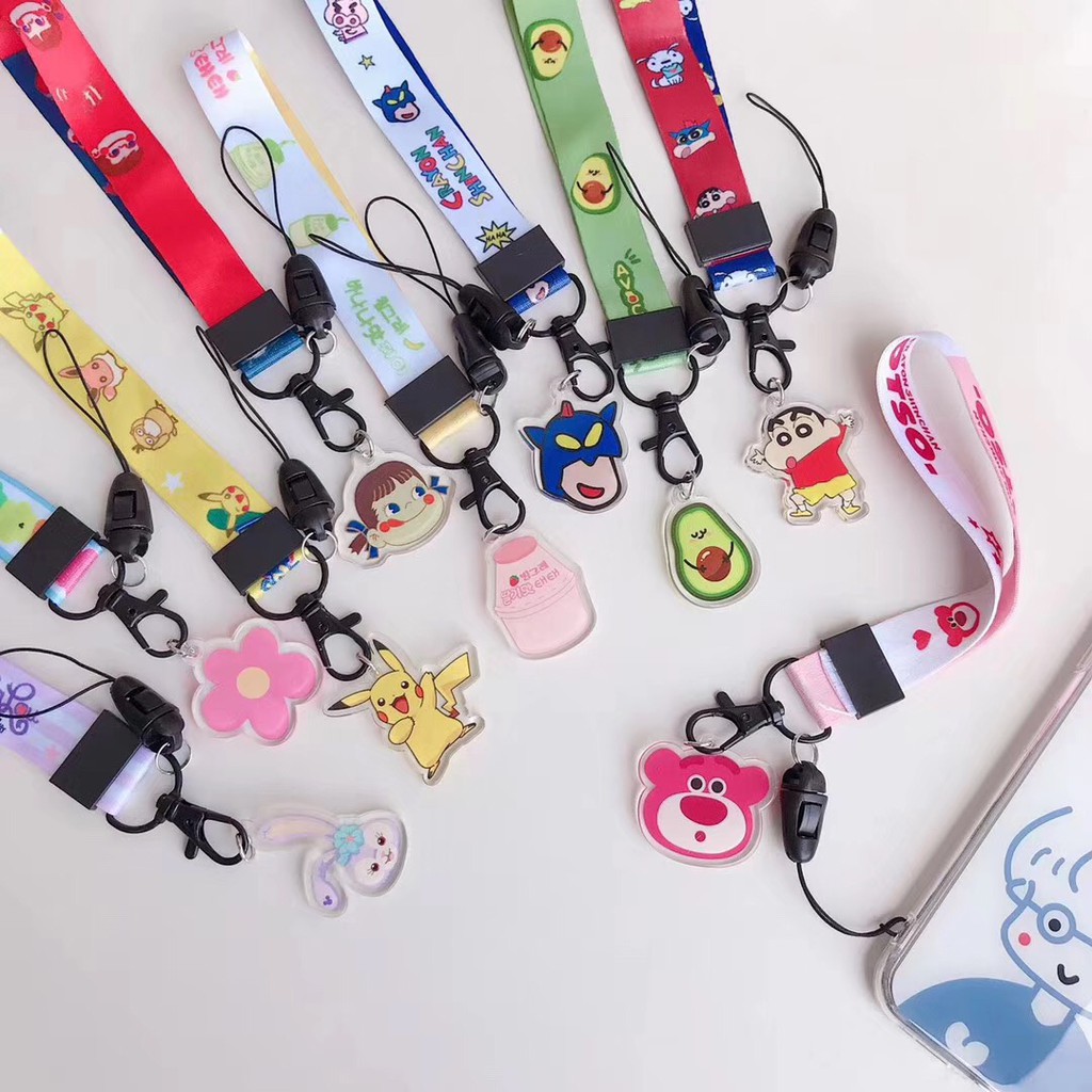 japan  cartoon charm strap string Dây đeo điện thoại in hoạt hình dễ thương gắn móc khóa tiện lợi