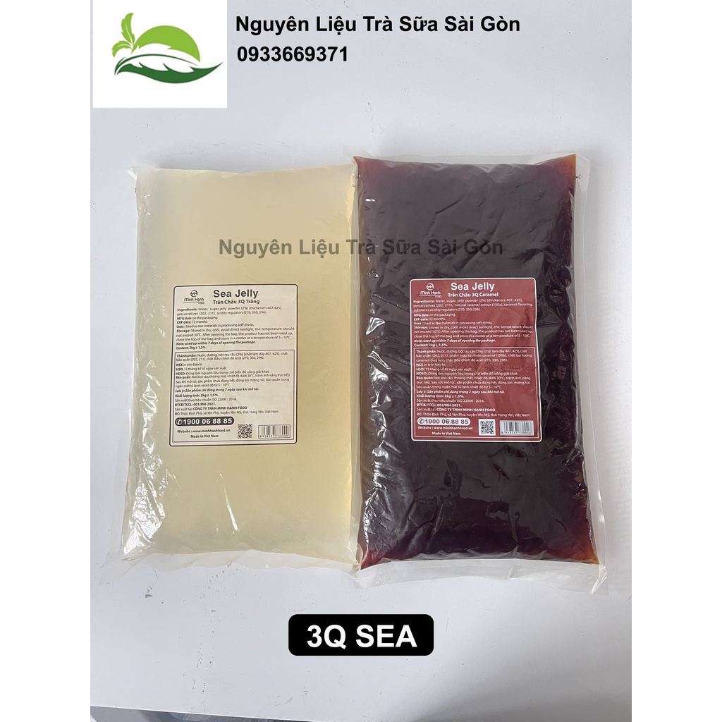 Trân châu Trắng Giòn 3Q Sea Jelly Thạch Ngọc Trai túi 2kg