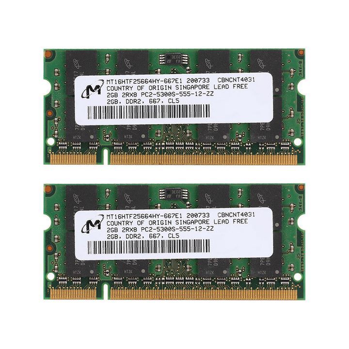 Ram Laptop Ram Micron DDR2 2G PC2-5300s Bus 667 Mhz