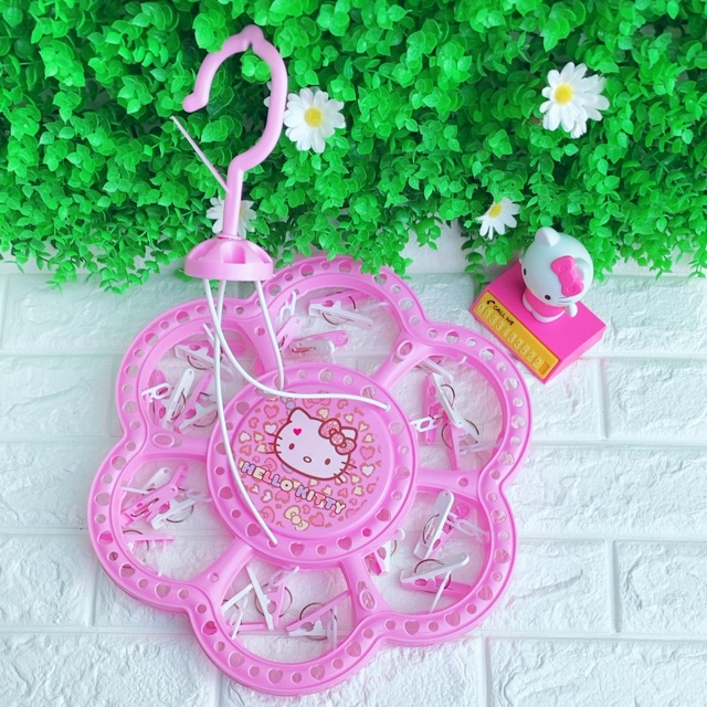 Móc kẹp phơi quần áo, vớ Hello Kitty