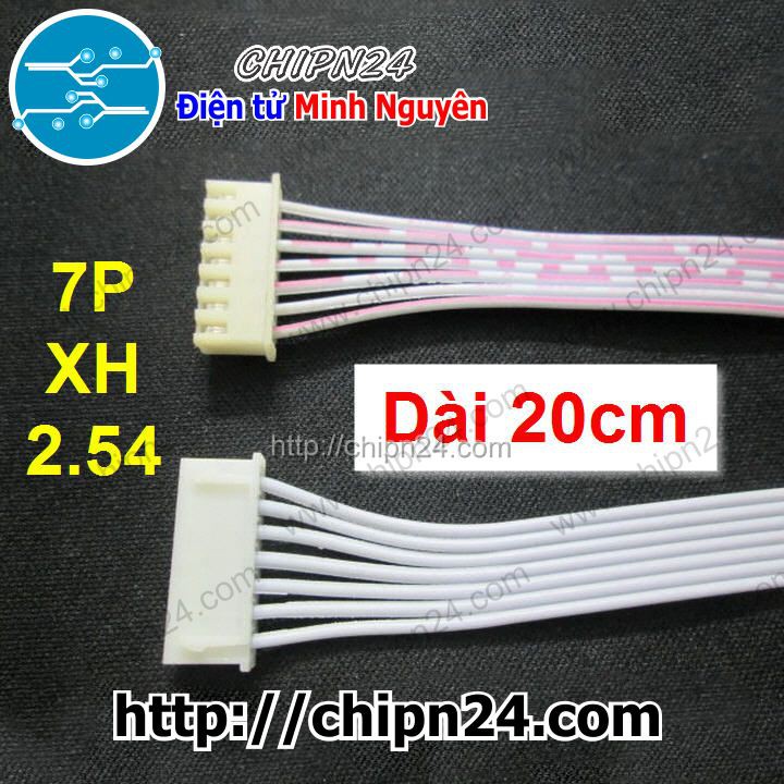 [2 SỢI] Dây bẹ 7p 20cm XH2.54mm (Dây bus, Dây cáp)