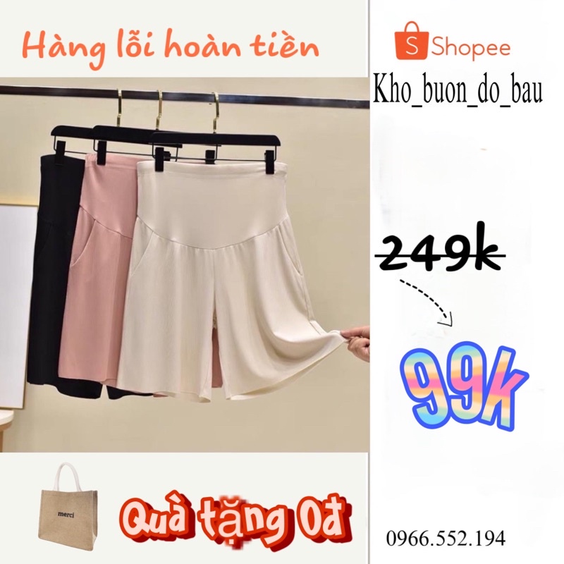 quần lửng bầu dáng ngố ống xuông rộng mềm mát mặc hè hợp thời trang hàng quảng châu cao