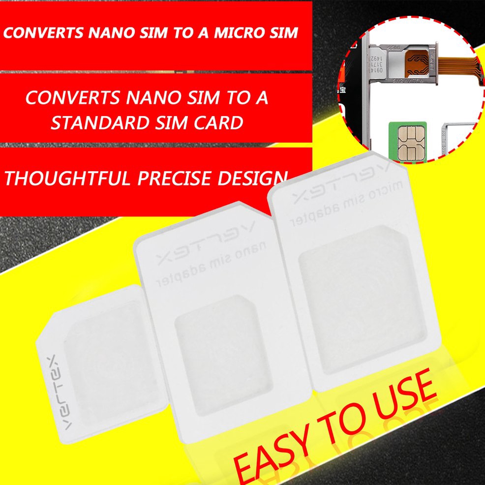 Set 3 Khay Chuyển Đổi Từ Sim / Rm1 Sang Micro Cho Iphone 5