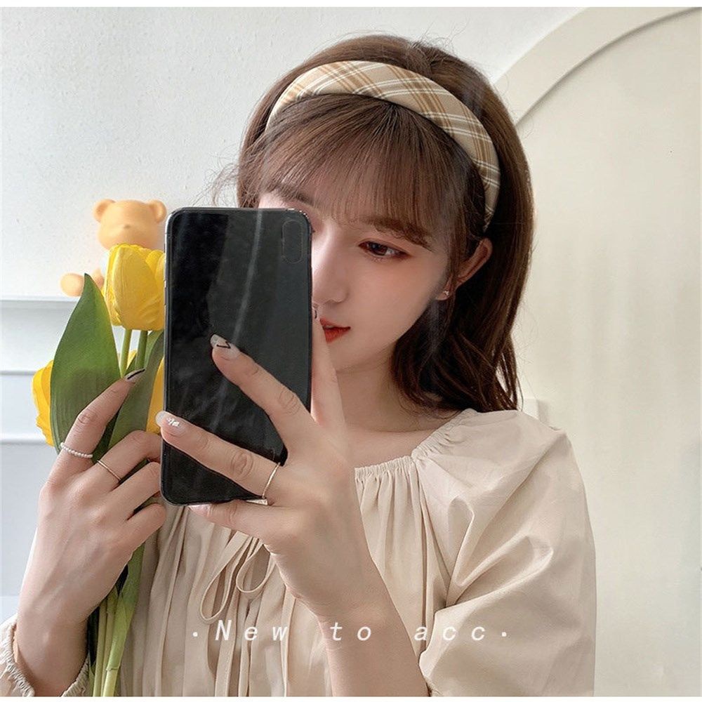 Băng đô cài tóc bản rộng phong cách Hàn Quốc cho nữ