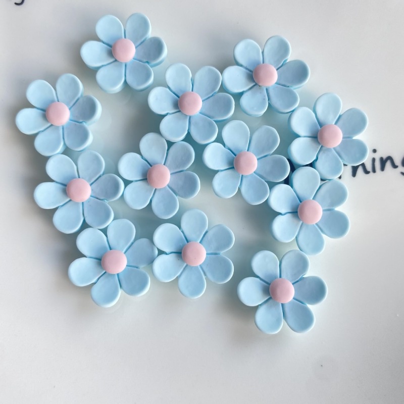 Set 10 Nút Nhựa Hình Hoa Hướng Dương 24mm Trang Trí Ốp Điện Thoại