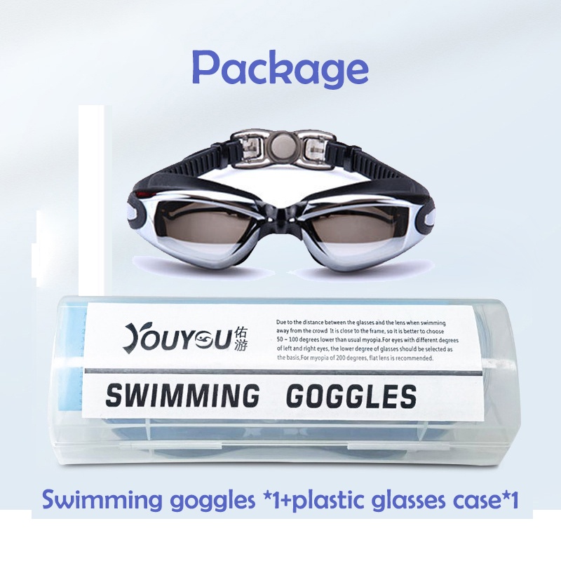 YOUYOU Kính Bơi Khung Lớn Chống Sương Mù/ Thấm Nước Tiện Dụng