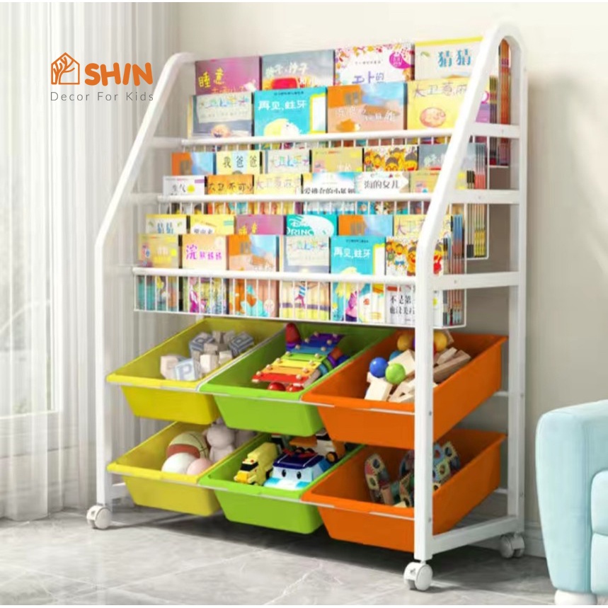 [FREE SHIP TOÀN QUỐC] Kệ sách trẻ em Kệ đa năng SHIN Kệ sách thép carbon ko gỉ big big size