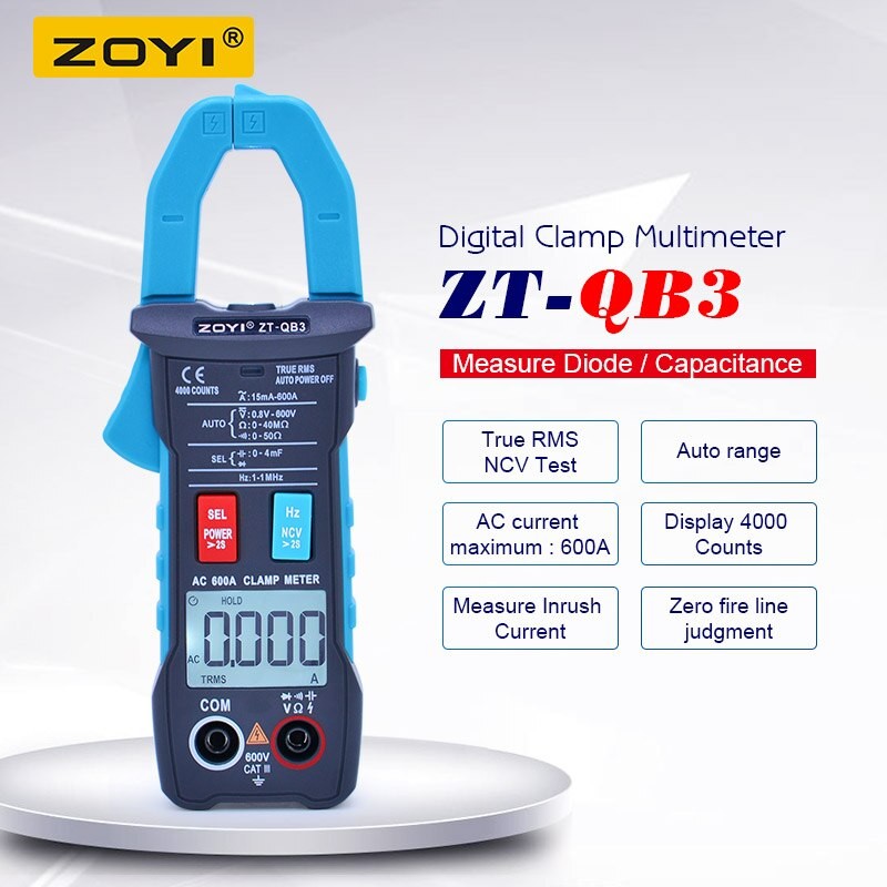 Đồng hồ vạn năng Ampe kìm Zotek Zoyi ZT-QB3 đo điện áp và dòng điện