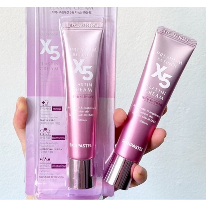 Kem Premium Retinol X5 Elastin Cream Skinpastel 30ml Trẻ Hoá Da