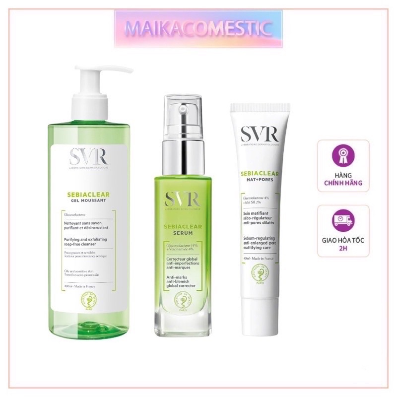 ( Có Bill ) Kem Dưỡng SVR Mat Pores 40ml Mẫu Mới Nhất