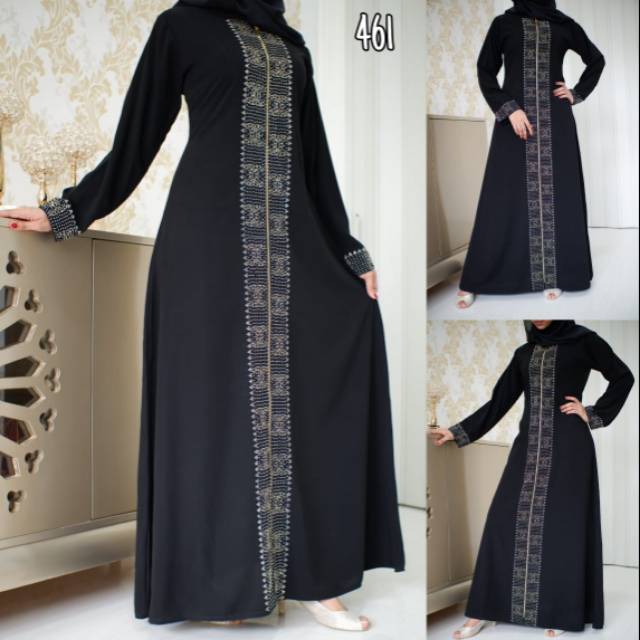 Mới Bàn Tính Abaya Gamis Arabia Saudi 461