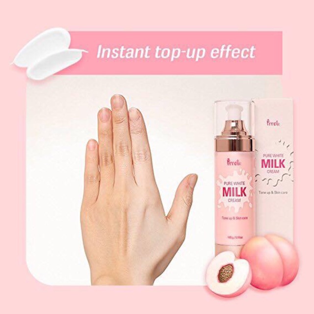 Kem Dưỡng Trắng Da Prreti Pure White Milk Cream nâng tone da với tinh chất tự nhiên giúp da trẻ hóa, căng mịn tự nhiên