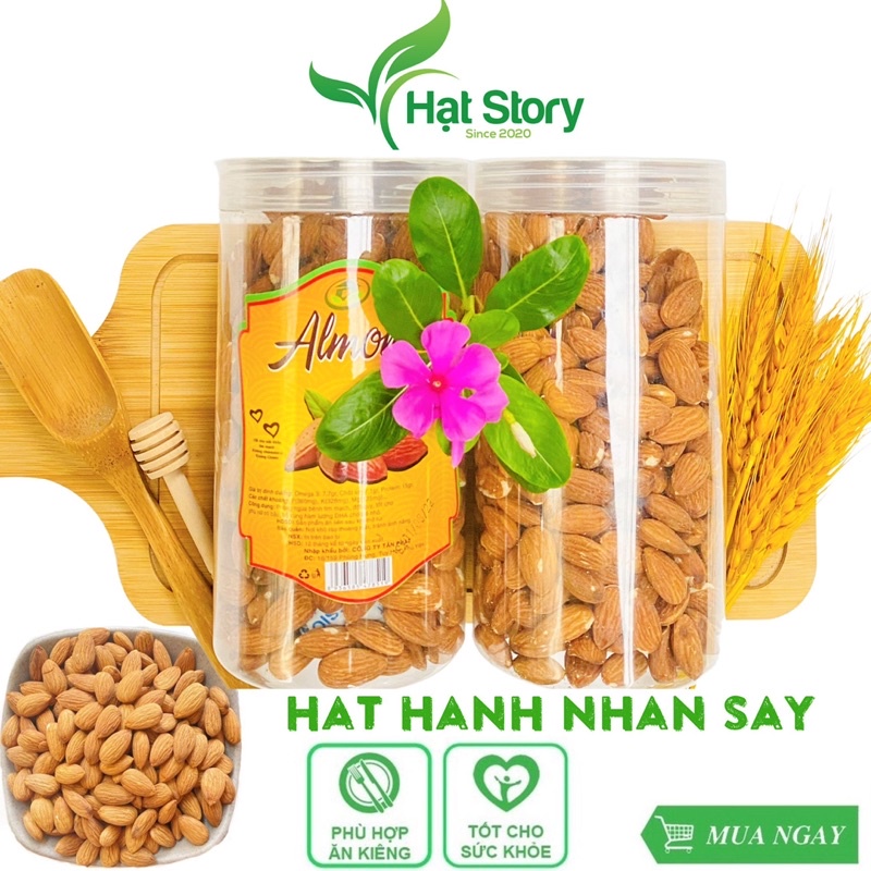 500Gr Hạnh Nhân Sấy Nguyên Vị Thơm, Béo, Như Hình