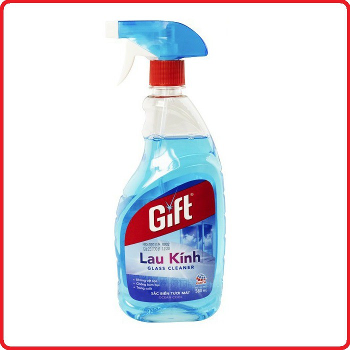 NƯỚC LAU KÍNH SÁNG BÓNG GIFT HƯƠNG SẮC BIỂN 580ml