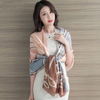 Khăn choàng cổ vải lụa ấm áp thời trang cho nữ