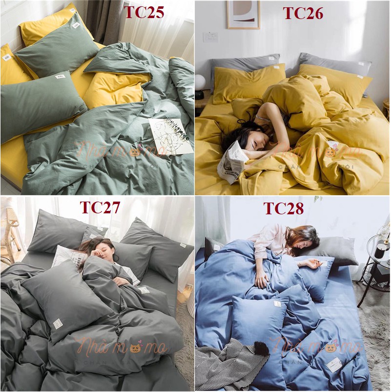[VẢI SIÊU MÁT MỊN] BỘ CHĂN GA GỐI COTTON TICI SẮC MÀU HOT TREND (CHAT CHỌN MẪU) | BigBuy360 - bigbuy360.vn