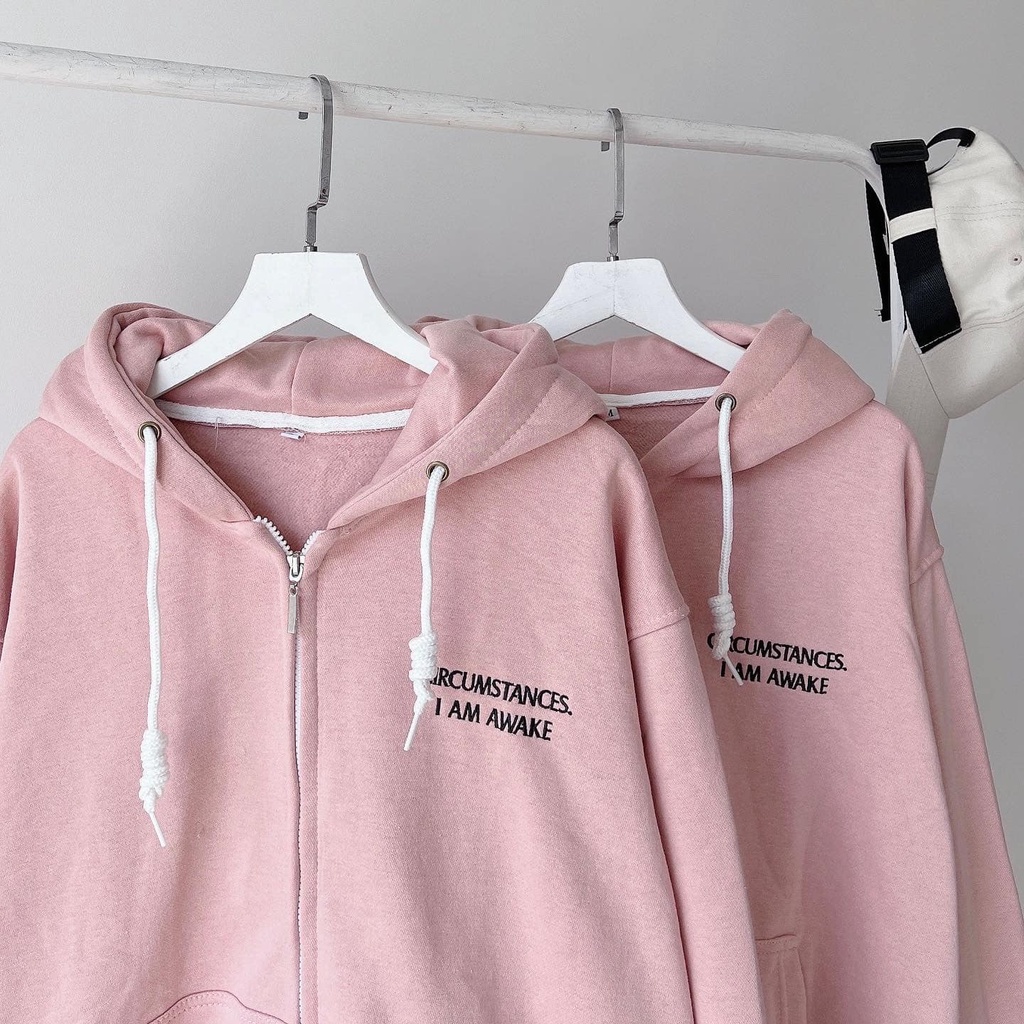 [sẵn]Áo khoác tay dài form rộng chữ thêu Awake (ảnh thật tại shop) Tanazi Closet