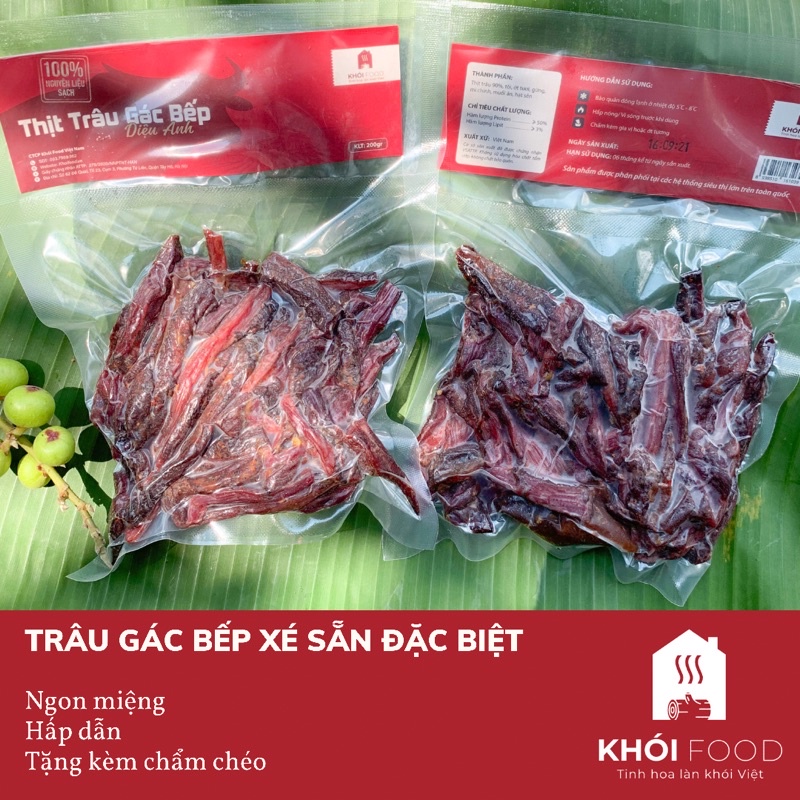 Trâu gác bếp xé miếng đặc biệt KHÓI FOOD [Tặng chẳm chéo]