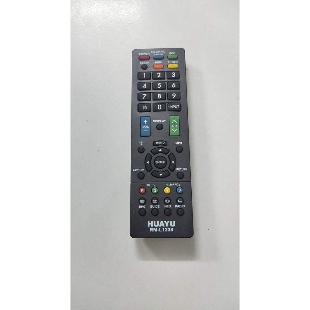 REMOTE ĐIỀU KHIỂN TIVI SHARP RM-L1238 CHO TẤT CẢ CÁC DÒNG TIVI SHARP. Bảo hành 1 năm