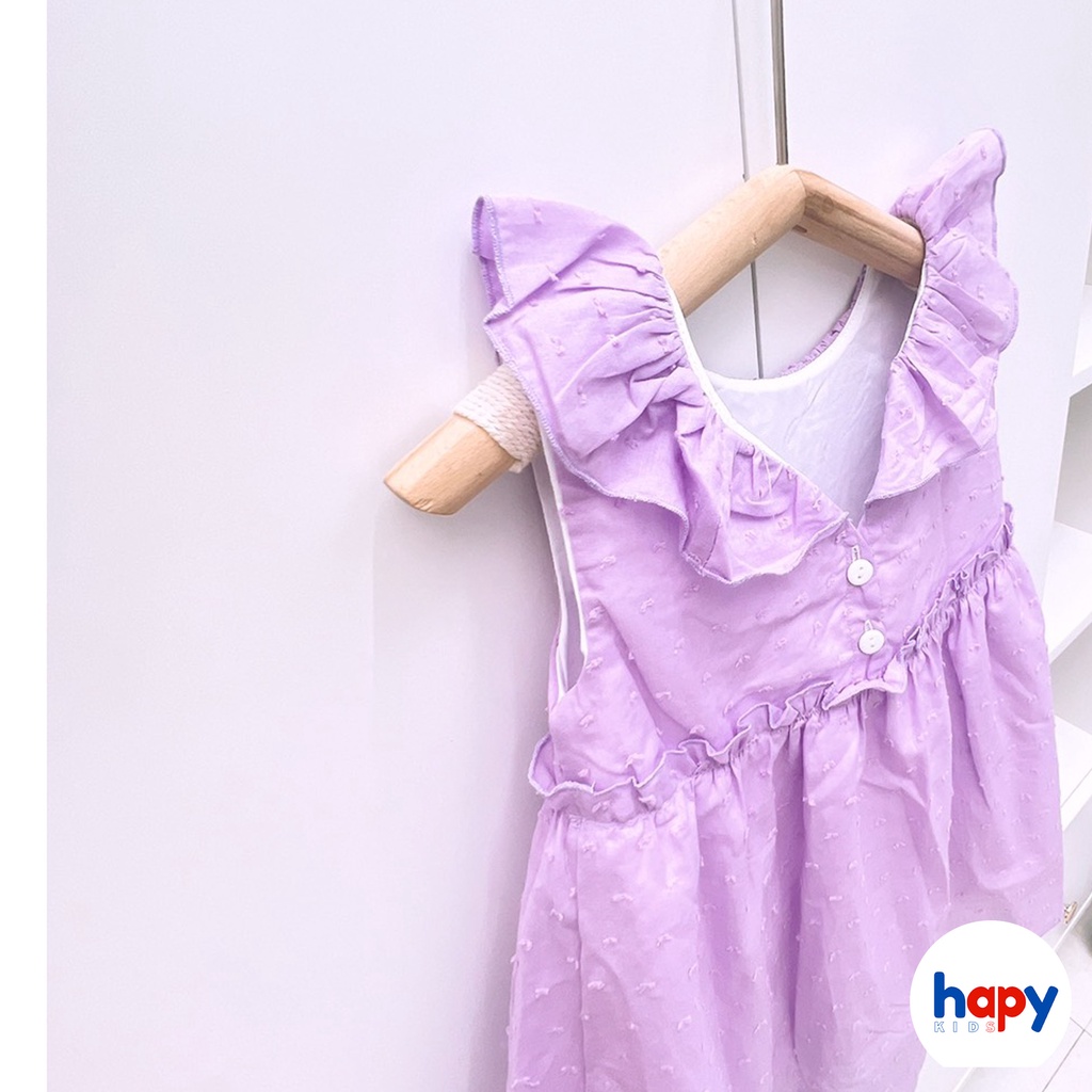 Váy cho bé gái HAPYKIDS chất thô hạt, váy 2 lớp cho bé từ 0-5 tuổi [V22.16]