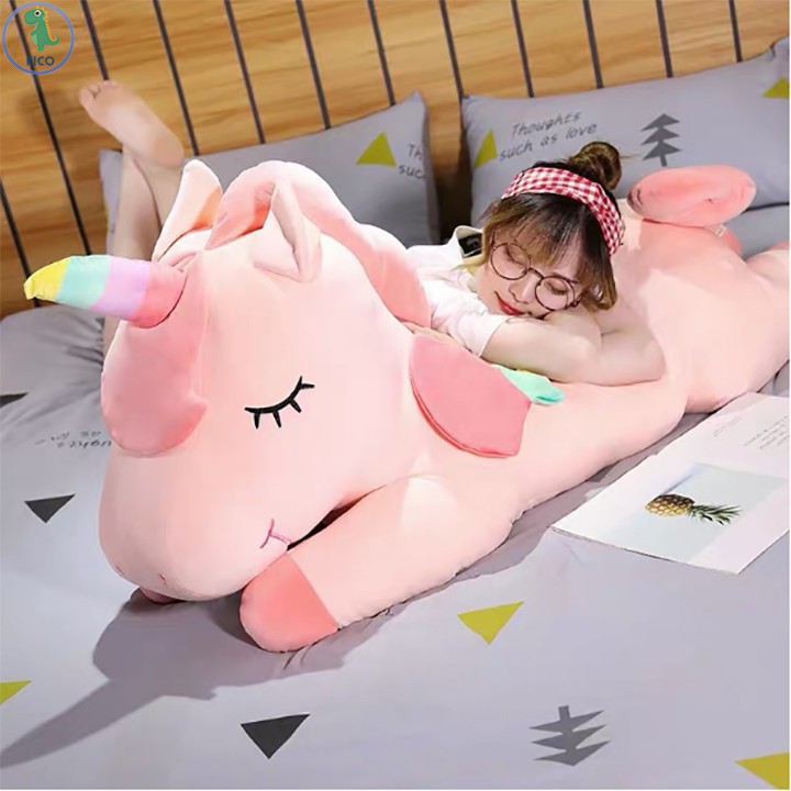Gấu bông kỳ lân Unicorn - Kỳ lân hồng - Pony 50cm- 80cm- 1m -1m2