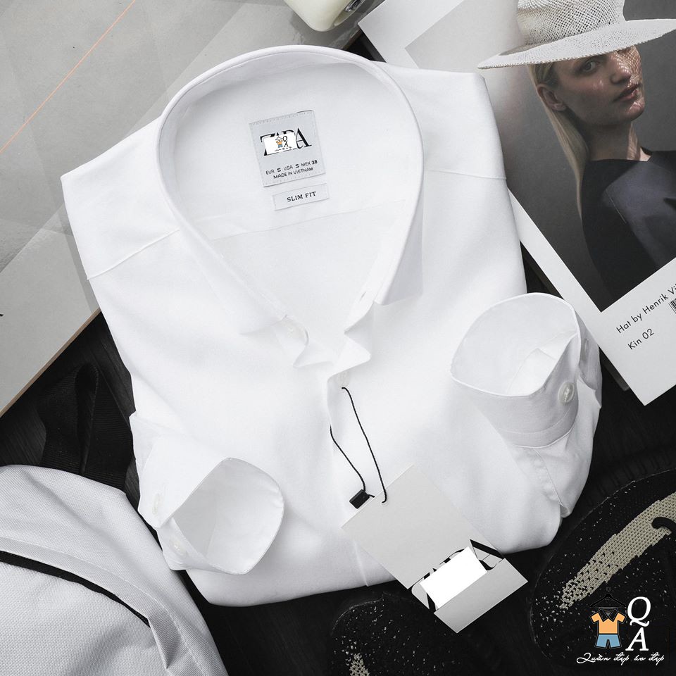 Áo sơ mi nam ZARA dài tay, dáng slim fit, cổ ve lật, cổ tay cài khuy | BigBuy360 - bigbuy360.vn