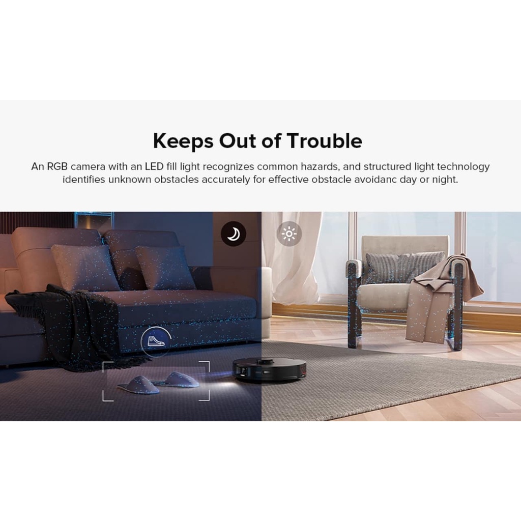 Robot hút bụi lau nhà Roborock S7 MaxV Bảo hành chính hãng, Bản Quốc tế - Tặng kèm nước lau sàn