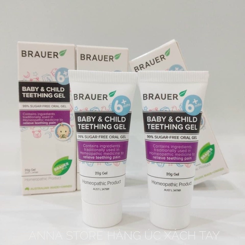 Brauer Baby &amp; Child Teething Gel giảm đau răng, lợi cho bé yêu