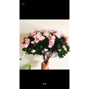 Hoa đỗ quyên cụm Cây hoa giả trang trí nhà cửa ,sự kiện trang trí,phòng khách và khách sạn