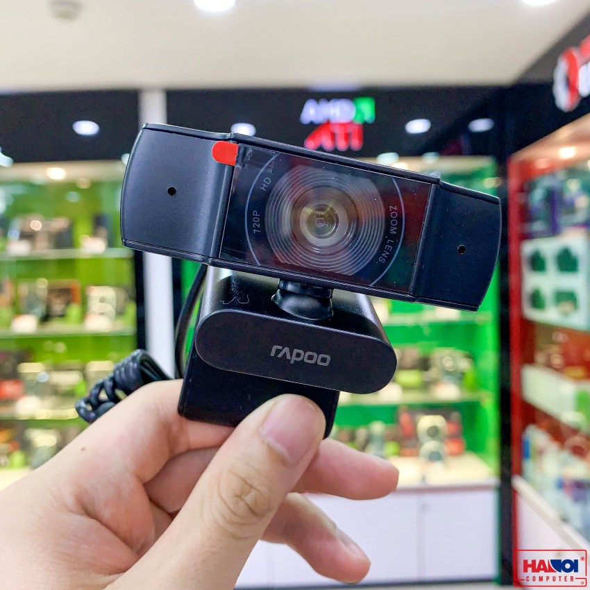 Webcam Rapoo C200 HD độ phân giải 720P cho hình ảnh rõ ràng và sắc nét