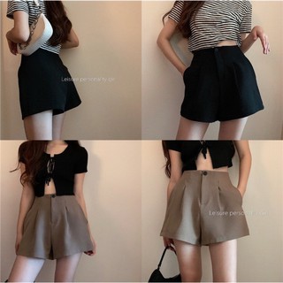 Quần Short Nữ Lưng Cao Ống Rộng VINTAGE