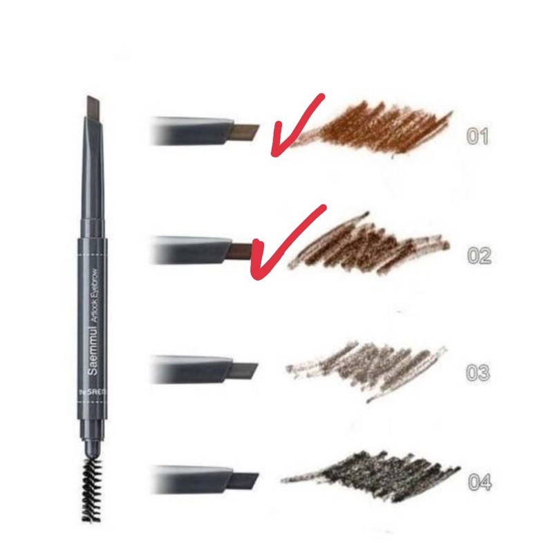 Chì Kẻ Mày Ngang 2 Đầu The Saem Saemmul Artlook Eyebrow 0.2g