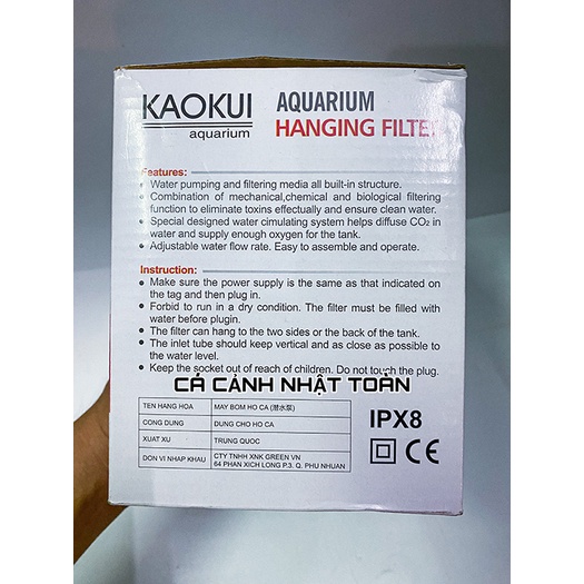 BỘ BƠM LỌC THÁC CHO BỂ CÁ KAOKUI KK 606H
