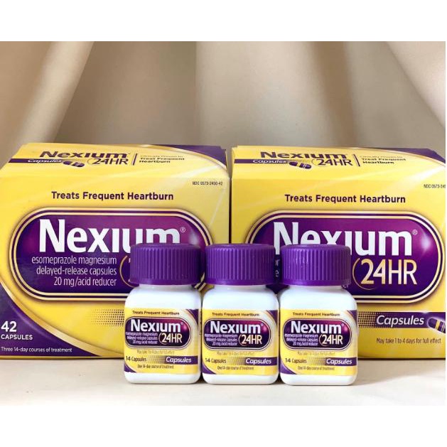 Viên uống hỗ trợ viêm loét dạ dày hành tá tràng Nexium 24hr (Hộp 3 x14 Tablets)