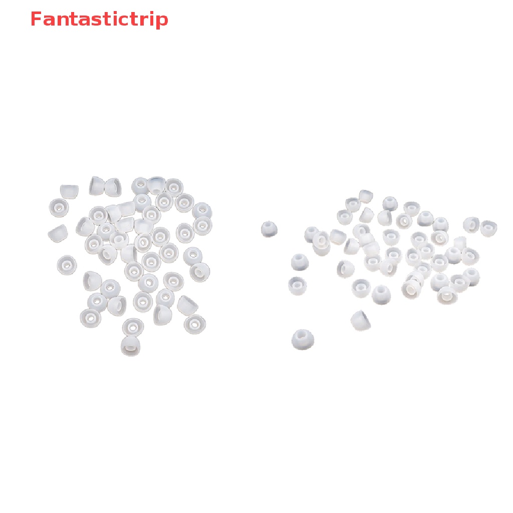 Set 50 Đệm Tai Nghe Nhét Tai Thay Thế Bằng Silicon Mềm Trong Suốt 11MM